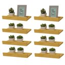 Ver imagem 2 de Kit 8 Prateleiras Porta Quadros 50 X 15cm Amarela Suporte Invisível