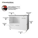 Ver imagem 5 de Balcão para Cooktop Anna 114cm 03 Portas com Tampo Recortado Branco - Desk Design