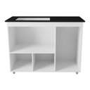 Ver imagem 3 de Balcão para Cooktop Anna 114cm 03 Portas com Tampo Recortado Branco - Desk Design