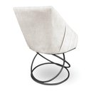 Ver imagem 6 de Kit 6 Poltronas Luxo Alana Suede Bege Base Luxo Preto - Pallazio