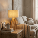 Ver imagem 6 de Abajur de Mesa com Tripé de Madeira e Cúpula Off White - Licht Haus