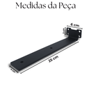 Ver imagem 7 de Par Mãos Francesas para Prateleira 25cm Formato Invertido Fixo de Parede Aço Reforçado Preto