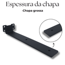 Ver mais imagens de Par Mãos Francesas para Prateleira 25cm Formato Invertido Fixo de Parede Aço Reforçado Preto