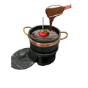Ver imagem 6 de Kit Fondue Pedra Sabão Completo 18 Pçs Chapa 27 Cm São José