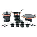 Ver imagem 1 de Kit Fondue Pedra Sabão Completo 18 Pçs Chapa 27 Cm São José