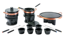 Ver imagem 1 de Kit Fondue Pedra Sabão Completo 18 Pçs Chapa 27 Cm São José