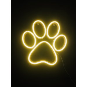 Luminária Parede Pata Pet Neon Led Decoração Luz 110-220v