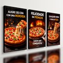 Ver imagem 1 de Kit 3 Quadro Decorativo Pizzaria Pizza Restaurante Moderno Qualidade Premium Luxo 40x28