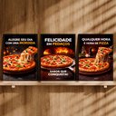 Ver imagem 2 de Kit 3 Quadro Decorativo Pizzaria Pizza Restaurante Moderno Qualidade Premium Luxo 40x28