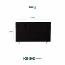 Ver imagem 5 de Cabeceira Cama de King 193x110 Suede Preto Keiko Colchões