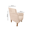 Ver imagem 6 de Poltrona Confortável para Amamentação Ester - Dritex:suede Bege