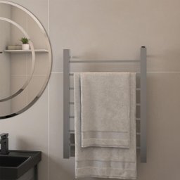 Toalheiro Térmico Quada Fio Oculto Bivolt Crismoe Secador de Toalhas Elétrico Aquecido Inox - 2