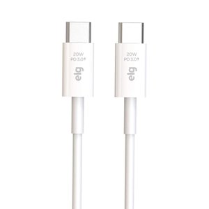 Cabo Usb-c - Power Delivery - 1 Metro - 20w - Branco - Elg Tc20w