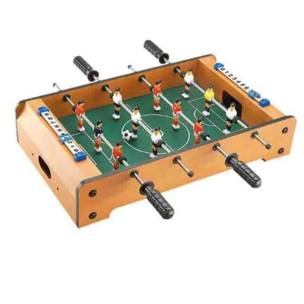 Mini Pebolim Totó Futebol Mesa Compacto de Brinquedo em Mdf