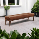 Ver imagem 4 de Recamier Luxo Madeira Maciça Valentin Marrom Caramelo