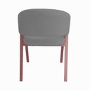 Ver imagem 4 de Cadeira de Jantar Antonella Boucle Estilo Poltrona com Pés Rosê - 7 Decor Cinza Escuro