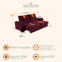 Ver imagem 4 de Sofá Retrátil e Reclinável 2,70m Suede Isis