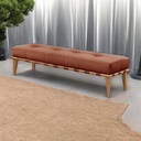 Ver imagem 1 de Recamier Luxo Madeira Maciça Valentin Laranja Terracota