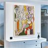 Quadro Pablo Picasso Pintura De Retrato Deformada 3:60x40 cm/BRANCA - 8