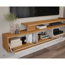 Ver imagem 3 de Painel Home para Tv Sala Quarto até 65 Polegadas 200cm Mdf Branco Off White Nature 1 Porta de