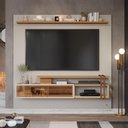 Ver imagem 1 de Painel Home para Tv Sala Quarto até 65 Polegadas 200cm Mdf Branco Off White Nature 1 Porta de