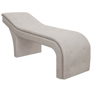 Maca Estética Estofada Clean Veludo Bege Marfim Sofa Store
