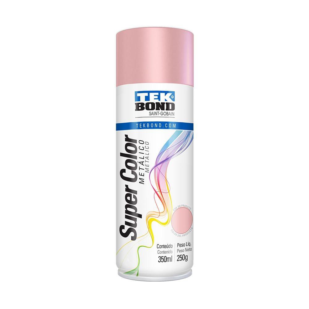 Tinta Spray Metálico Rosa Millennial 350ml 250g - Tekbond - 2