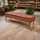 Ver imagem 7 de Recamier Luxo Madeira Maciça Londres Laranja Terracota