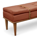 Ver imagem 4 de Recamier Luxo Madeira Maciça Londres Laranja Terracota