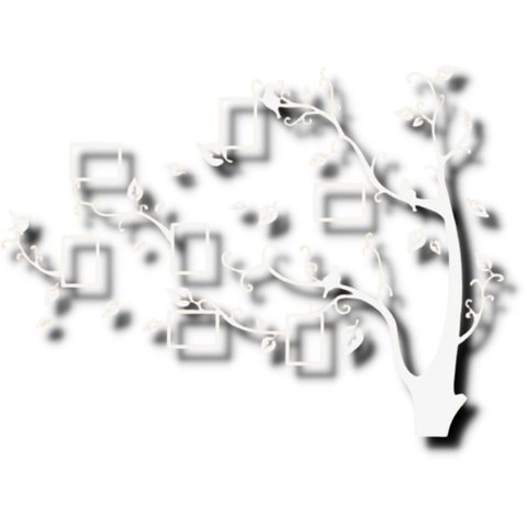 Porta Retrato de Parede em MDF - Em MDF Branco