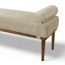 Ver imagem 4 de Recamier Puff Luxo Madeira Maciça Berlim Branco Off White