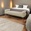 Ver imagem 5 de Recamier Puff Luxo Madeira Maciça Berlim Branco Off White
