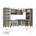 Ver imagem 4 de Cozinha Modulada Completa 08 Peças 100% MDF com Torre Quente e Cristaleira Connect