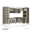 Ver imagem 4 de Cozinha Modulada Completa 08 Peças 100% MDF com Torre Quente e Cristaleira Connect
