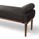 Ver imagem 4 de Recamier Puff Luxo Madeira Maciça Berlim Preto