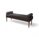 Ver imagem 3 de Recamier Puff Luxo Madeira Maciça Berlim Preto