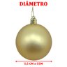 Kit 18 Bolas Enfeite Natalino Árvore de Natal Gliter Dourada - 4