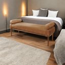 Ver imagem 5 de Recamier Puff 2 Lugares Corino Caramelo Berlim 150cm