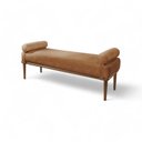 Ver imagem 3 de Recamier Puff 2 Lugares Corino Caramelo Berlim 150cm
