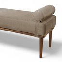Ver imagem 4 de Recamier Puff Luxo Madeira Maciça Berlim Marrom Cappuccino