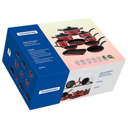 Jogo de Panelas 10 Peças Antiaderente Vermelho Turim Tramontina 20297/964 - 3
