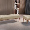 Ver imagem 6 de Recamier Puff Luxo Madeira Maciça Maya