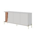 Ver imagem 6 de Balcão Buffet Sena 4 Portas 4 Prateleira com Vidro Off White Matte/Freijó - Colibri