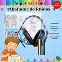 Ver imagem 2 de Kit Abafador de Barulho para Autistas Arco Colorido Caixa para Colorir e Canetinhas