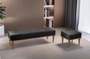 Ver imagem 6 de Recamier Puff Luxo Madeira Maciça Maya Preto