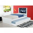 Ver imagem 1 de Cama Bibox Solteiro Carro Branco Potente com Colchões