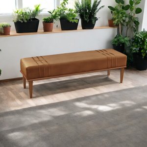 Recamier Puff Luxo Madeira Maciça Maya