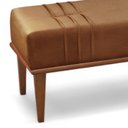 Ver imagem 3 de Recamier Puff Luxo Madeira Maciça Maya Marrom Caramelo