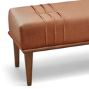 Ver imagem 3 de Recamier Puff Luxo Madeira Maciça Maya Laranja Terracota