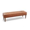 Ver imagem 2 de Recamier Puff Luxo Madeira Maciça Maya Laranja Terracota